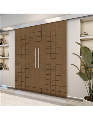 Holzschiebetür Eco-Line - Nussbaum  Model 3081-2