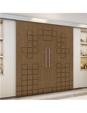 Holzschiebetür Eco-Line - Nussbaum  Model 3081-3