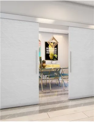 Holzschiebetür Eco-Line - Weiss 3D Model 3001