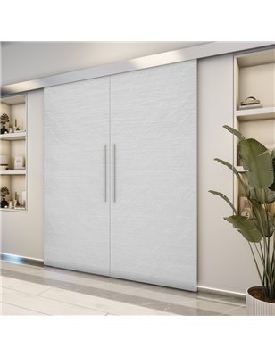 Holzschiebetür Eco-Line - Weiss 3D  Model 3001-2