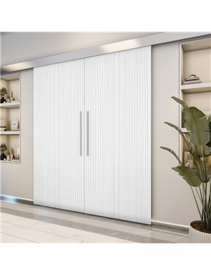 Holzschiebetür Eco-Line - Weiss 3D  Model 3005-2