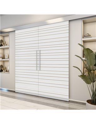 Holzschiebetür Eco-Line - Weiss 3D  Model 3007-2