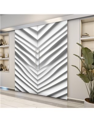 Holzschiebetür Eco-Line - Weiss 3D  Model 3010-2
