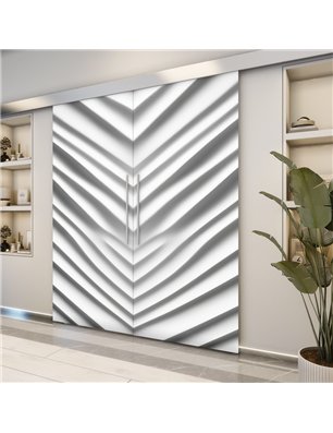 Holzschiebetür Eco-Line - Weiss 3D  Model 3010-2