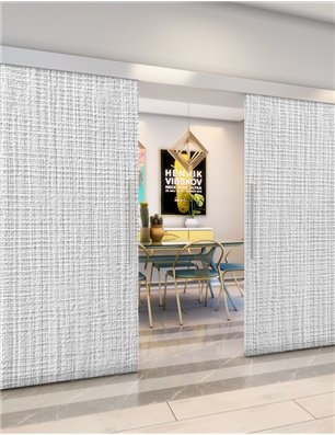 Holzschiebetür Eco-Line - Weiss 3D  Model 3012