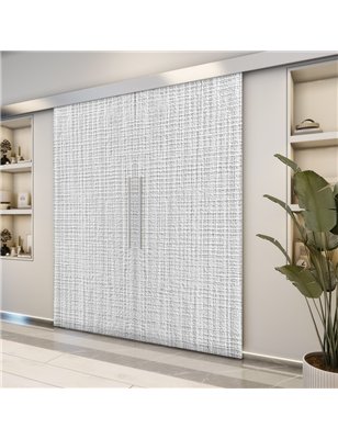 Holzschiebetür Eco-Line - Weiss 3D  Model 3012-2