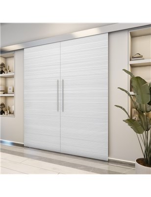 Holzschiebetür Eco-Line - Weiss 3D  Model 3015-2