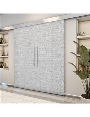 Holzschiebetür Eco-Line - Weiss 3D  Model 3016-2