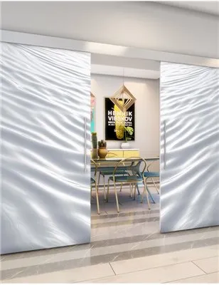 Holzschiebetür Eco-Line - Weiss 3D Model 3017