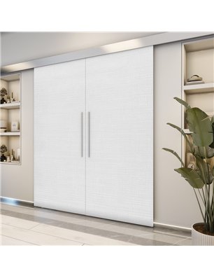 Holzschiebetür Eco-Line - Weiss 3D  Model 3019-2