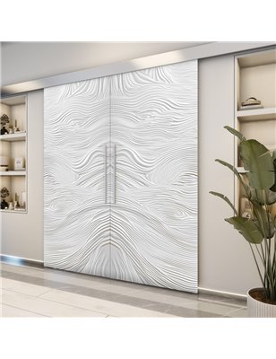 Holzschiebetür Eco-Line - Weiss 3D  Model 3023-2