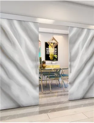 Holzschiebetür Eco-Line - Weiss 3D Model 3027