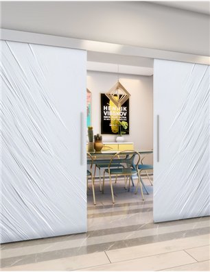 Holzschiebetür Eco-Line - Weiss 3D  Model 3029