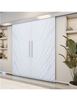 Holzschiebetür Eco-Line - Weiss 3D  Model 3029-2