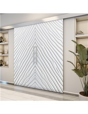 Holzschiebetür Eco-Line - Weiss 3D  Model 3037-2