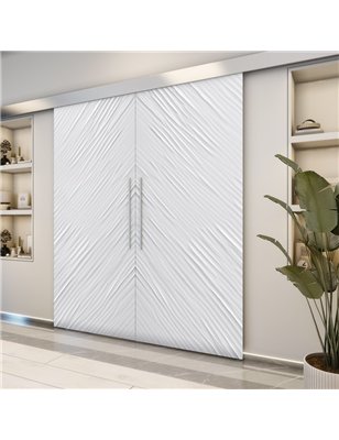 Holzschiebetür Eco-Line - Weiss 3D  Model 3042-2