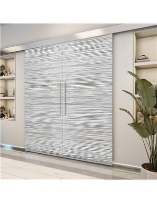 Holzschiebetür Eco-Line - Weiss 3D  Model 3044-2