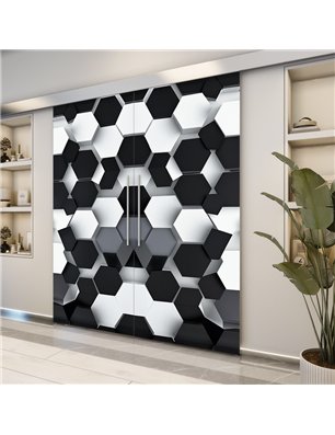 Holzschiebetür Eco-Line - Geometrie  Model 3037-2