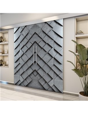 Holzschiebetür Eco-Line - Beton und Stein  Model 3006-2