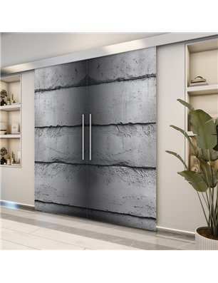 Holzschiebetür Eco-Line - Beton und Stein  Model 3058-2