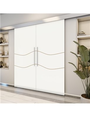 Holzschiebetür Eco-Line - Design-Linien  Model 3058-2