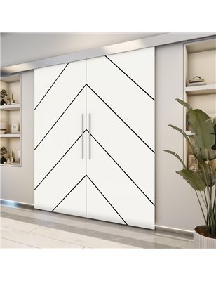 Holzschiebetür Eco-Line - Design-Linien  Model 3073-2