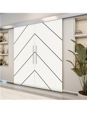Holzschiebetür Eco-Line - Design-Linien  Model 3076-2