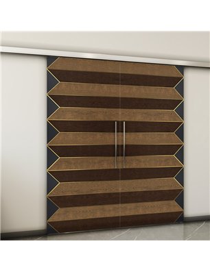 Holzschiebetür Slim-Line - Holz-Mix  Model 3007-2
