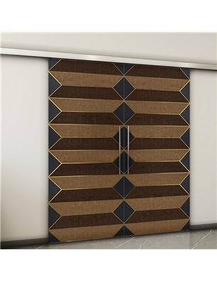Holzschiebetür Slim-Line - Holz-Mix  Model 3008-2