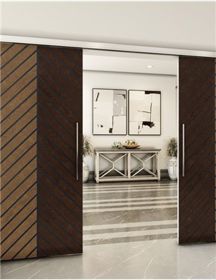 Holzschiebetür Slim-Line - Holz-Mix  Model 3024