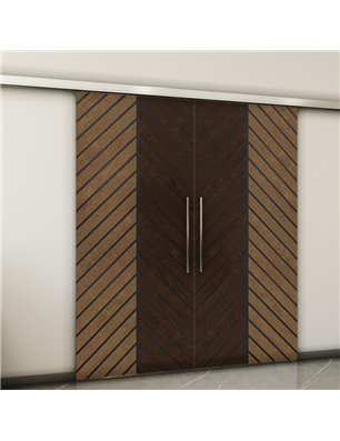 Holzschiebetür Slim-Line - Holz-Mix  Model 3024-2
