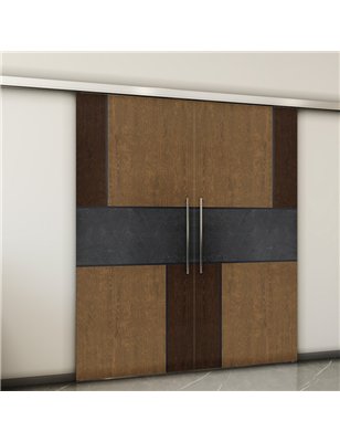 Holzschiebetür Slim-Line - Holz-Mix  Model 3027-2