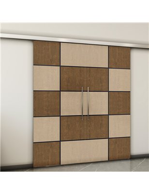 Holzschiebetür Slim-Line - Holz-Mix  Model 3029-2