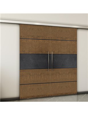 Holzschiebetür Slim-Line - Holz-Mix  Model 3031-2