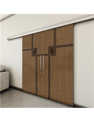 Holzschiebetür Slim-Line - Holz-Mix  Model 3059-3