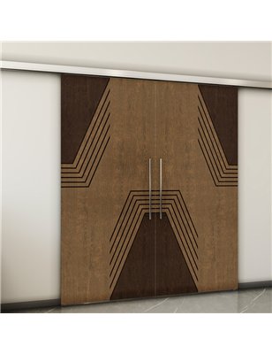 Holzschiebetür Slim-Line - Holz-Mix  Model 3060-2