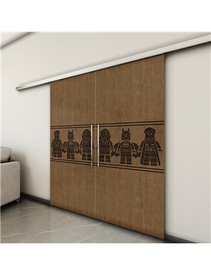 Holzschiebetür Slim-Line - Holz-Mix  Model 3063-3