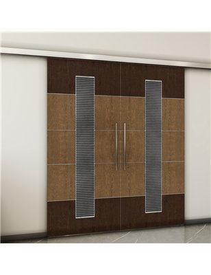 Holzschiebetür Slim-Line - Holz-Mix  Model 3067-2