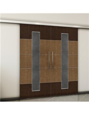 Holzschiebetür Slim-Line - Holz-Mix  Model 3067-2