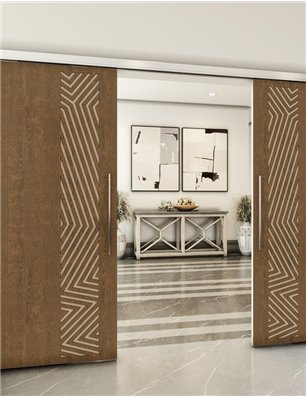 Holzschiebetür Slim-Line - Holz-Mix  Model 3070