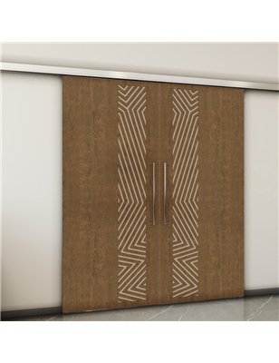 Holzschiebetür Slim-Line - Holz-Mix  Model 3070-2