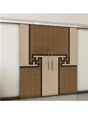 Holzschiebetür Slim-Line - Holz-Mix  Model 3071-2