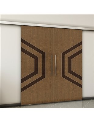 Holzschiebetür Slim-Line - Holz-Mix  Model 3072-2