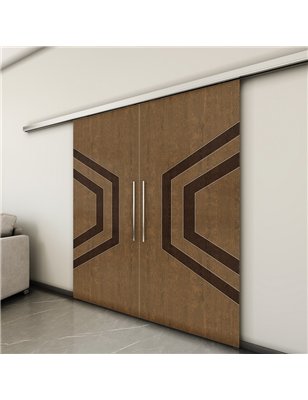 Holzschiebetür Slim-Line - Holz-Mix  Model 3072-3