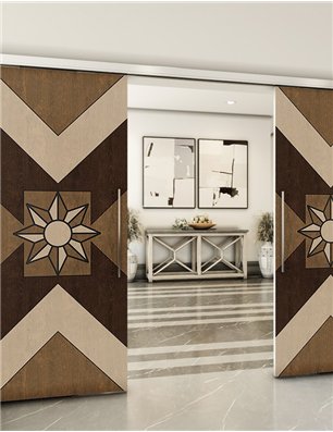 Holzschiebetür Slim-Line - Holz-Mix  Model 3082