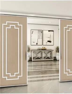 Holzschiebetür Slim-Line - Eiche und Weiss Model 3003