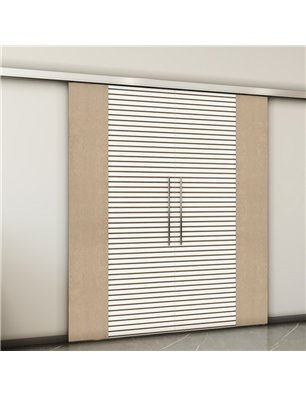 Holzschiebetür Slim-Line - Eiche und Weiss  Model 3012-2