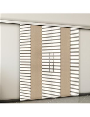Holzschiebetür Slim-Line - Eiche und Weiss  Model 3013-2