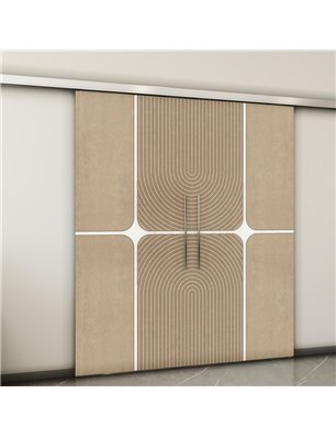 Holzschiebetür Slim-Line - Eiche und Weiss  Model 3017-2