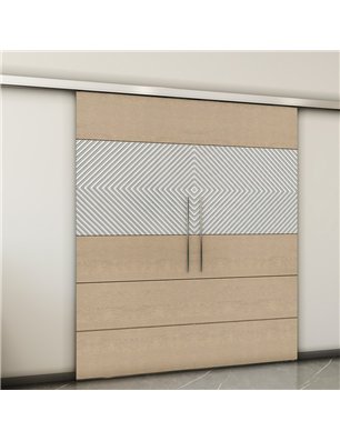 Holzschiebetür Slim-Line - Eiche und Weiss  Model 3020-2